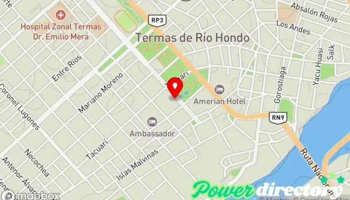 mapa de Centro Termal - Spa Médico en Termas de Río Hondo