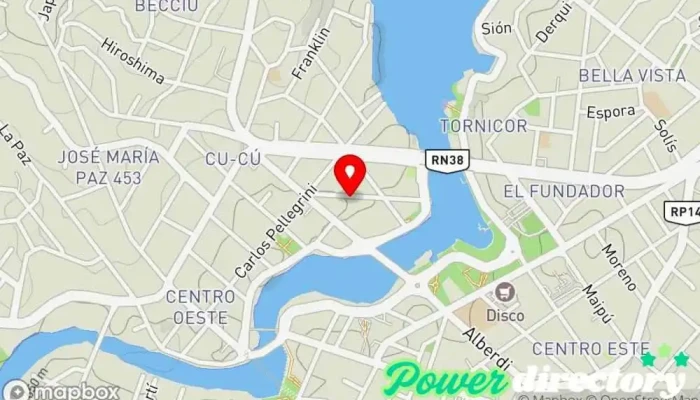 mapa de CERAFA Centro de rehabilitación, Kinesiólogo, Nutricionista, Fisioterapeuta en Villa Carlos Paz
