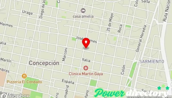 mapa de CE.RE.CON Centro de rehabilitación en Concepción