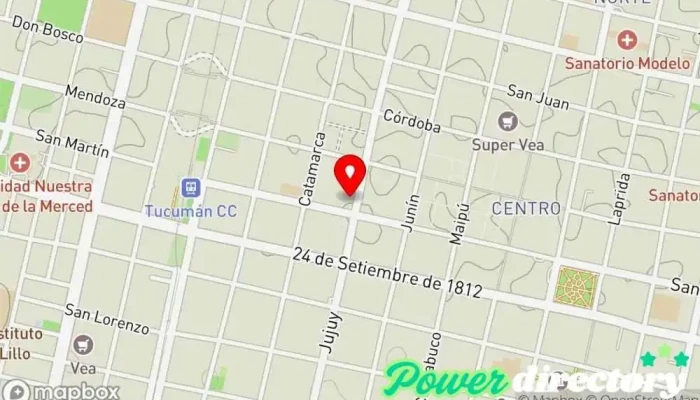 mapa de Ce.re.me. Clínica de fisioterapia, Kinesiólogo en San Miguel de Tucumán