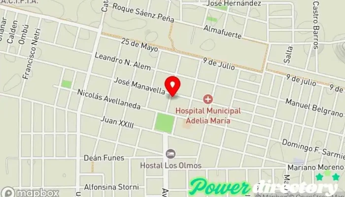 mapa de CFI Crédito Hogar Tienda de electrónica en Adelia María