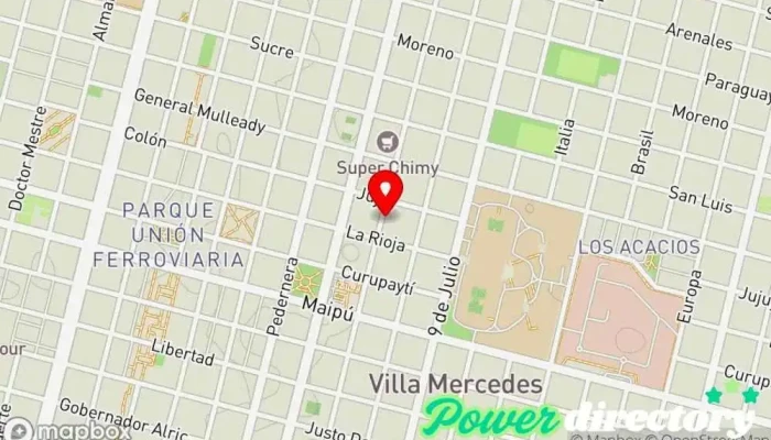 mapa de CIK Kinesiología Integral Clínica de fisioterapia, Fisioterapeuta en Villa Mercedes