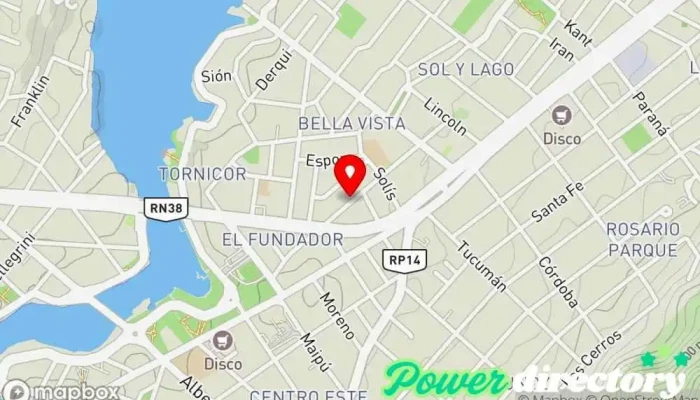 mapa de Cinesis - Centro de Kinesiología y Fisioterapia Clínica de fisioterapia, Kinesiólogo en Villa Carlos Paz