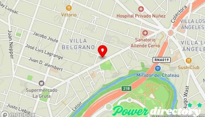 mapa de CIREHA - Centro Interdisciplinario de Rehabilitación Centro de rehabilitación en FPJ