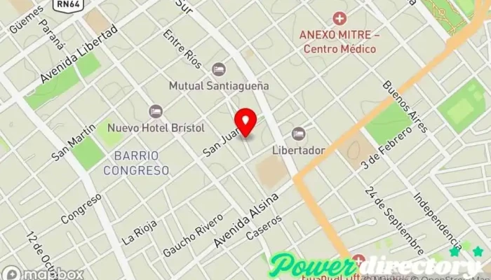 mapa de Clínica Forgun Clínica ambulatoria en Santiago del Estero
