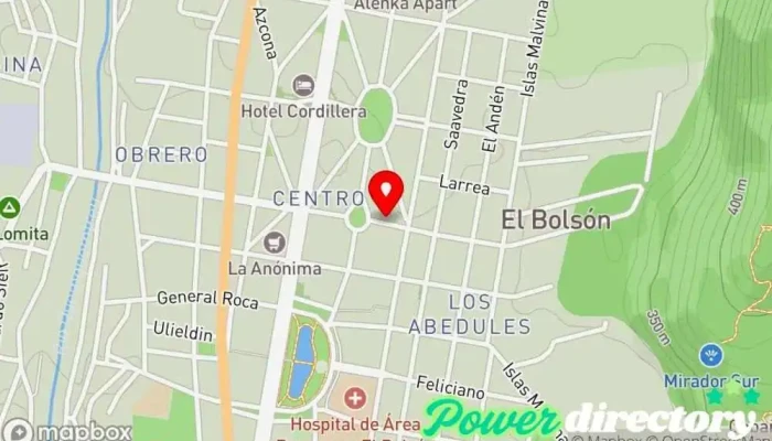 mapa de Clínica La Merced Clínica ambulatoria en El Bolsón