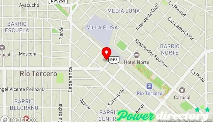mapa de Clínica Privada Modelo Clínica ambulatoria, Médico en Río Tercero