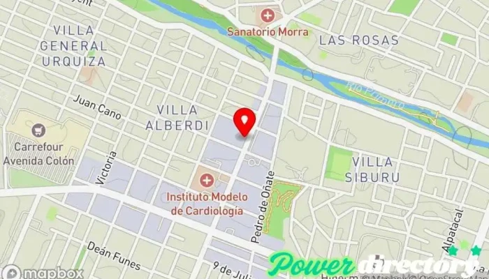 mapa de Clinica Saint Michel S.R.L Hospital, Psicólogo infantil, Clínica de fisioterapia, Hospital privado, Hospital psiquiátrico, Psiquiatra, Psicólogo, Psicoterapeuta, Clínica especializada en Córdoba