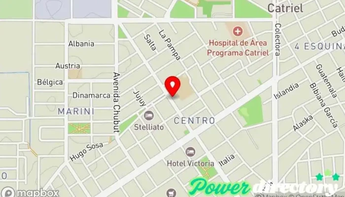 mapa de Clínica y Maternidad Juan Domingo Perón Catriel Clínica ambulatoria en Catriel