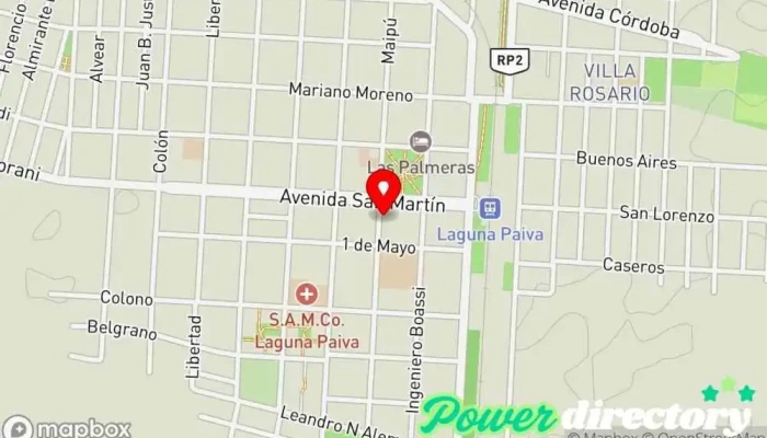mapa de Cobro Express Servicio de transferencias de dinero en Laguna Paiva