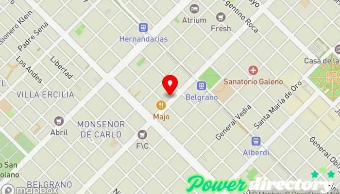 mapa de Colegio de Kinesiólogos Centro de formación profesional, Fisioterapeuta, Escuela en Resistencia