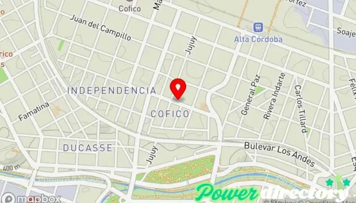 mapa de Colegio de Kinesiólogos y Fisioterapeutas de Córdoba Institución educativa en Córdoba