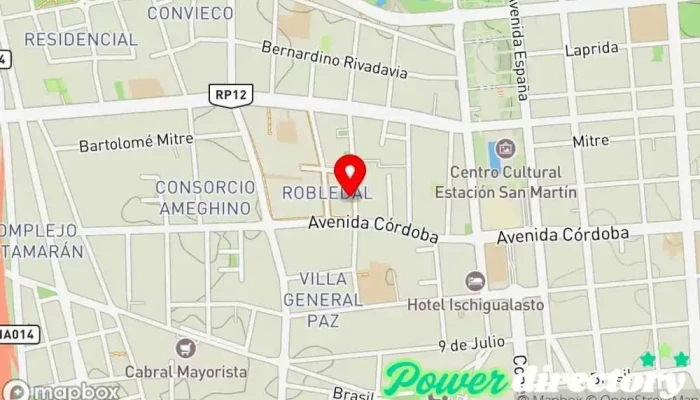 mapa de Colegio Fisiokinésico San Juan Kinesiólogo en San Juan