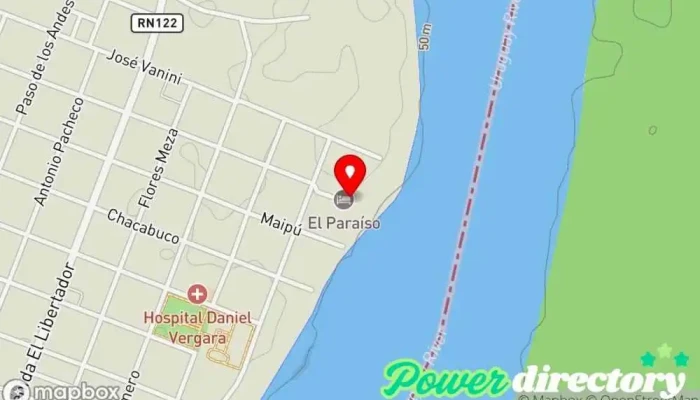 mapa de Complejo El Paraiso de Yapeyu Hotel en Yapeyú