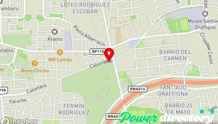 mapa de CONSUL. PSICOPEDAGOGICO Centro de salud y bienestar en Villa Paula Albarracín de Sarmiento