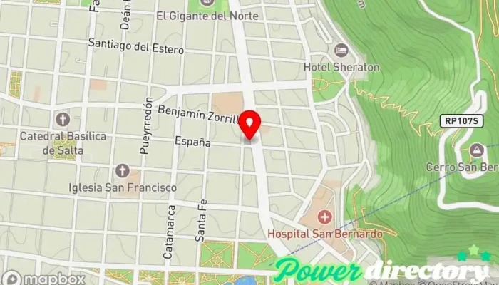 mapa de Consultorio Apolinario Saravia Fisioterapeuta en Salta