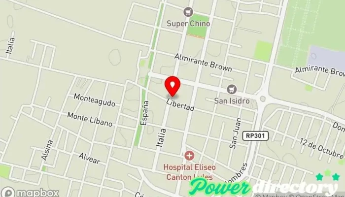 mapa de Consultorio de kinesiologia Lules Centro de rehabilitación en Lules