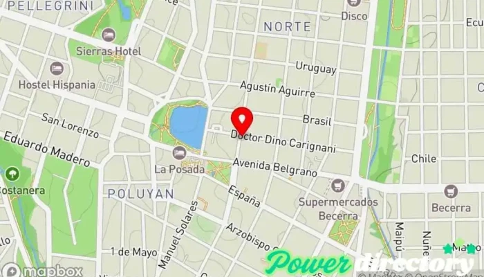 mapa de Consultorio de Kinesiología y Fisioterapia Lic. Natalia Ramírez. Fisioterapeuta en Alta Gracia