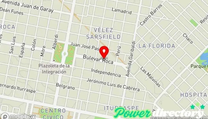 mapa de Consultorio de Kinesiología y Fisioterapia Kinesiólogo en San Francisco