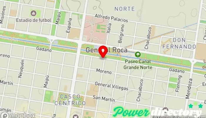 mapa de Consultorios De Kinesiologia Atlas Reumatólogo en Gral. Roca