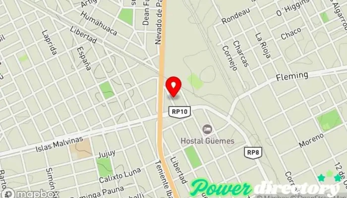 mapa de Consultorios Rivadavia Fisioterapeuta en Gral. Guemes