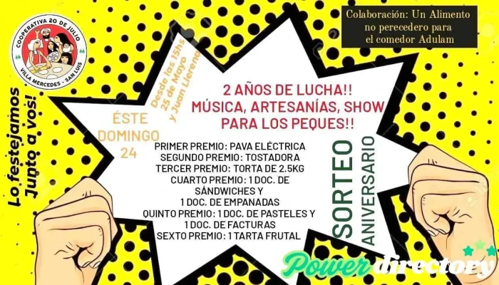 Cooperativa 20 De Julio -  Carta - Villa Mercedes