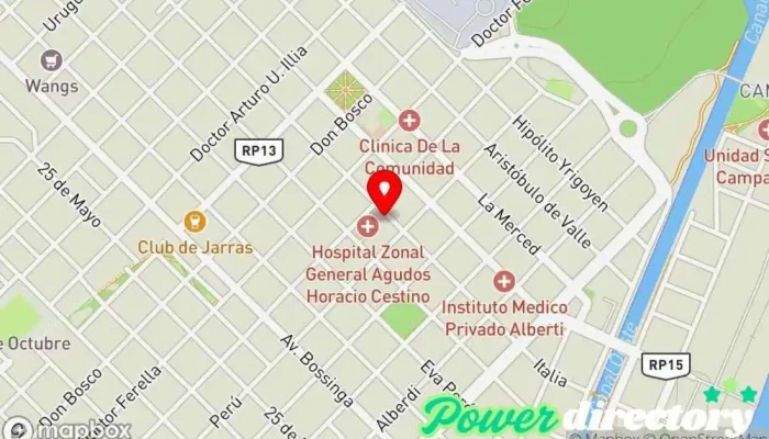 mapa de Cooperativa De Crédito La Plata Institución financiera, Banco en BPF