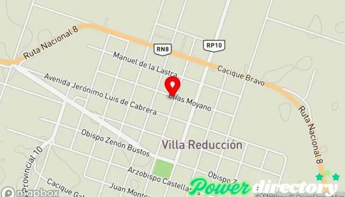mapa de Cooperativa de Luz y Fuerza Ltda. de Reducción Compañía eléctrica en Reduccion