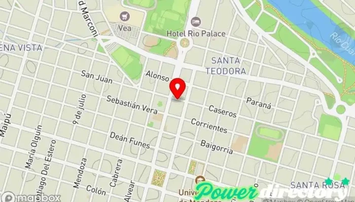 mapa de Cored - Centro de Rehabilitación y Entrenamiento Deportivo Centro de rehabilitación en Río Cuarto