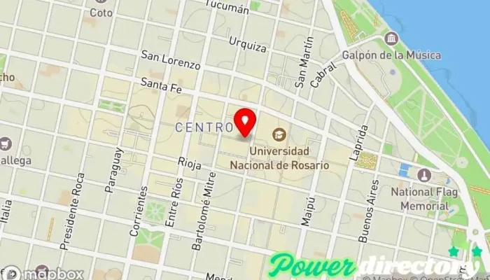 mapa de Corefin Agencia de préstamos en Rosario