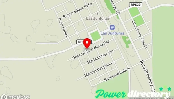 mapa de Correo Argentino - Sucursal Las Junturas Oficina de correos, Servicio postal en Las Junturas