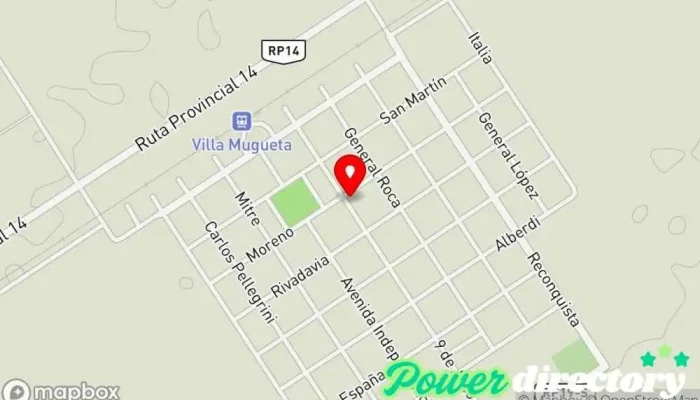mapa de Correo Argentino - Sucursal Villa Mugueta Oficina de correos en Villa Mugueta