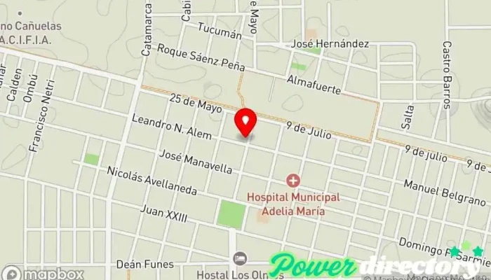 mapa de Correo Argentino - Sucursal Adelia Maria Oficina de correos en Adelia María