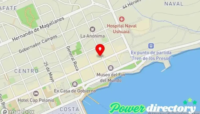 mapa de Credicom Oficinas de empresa en Ushuaia