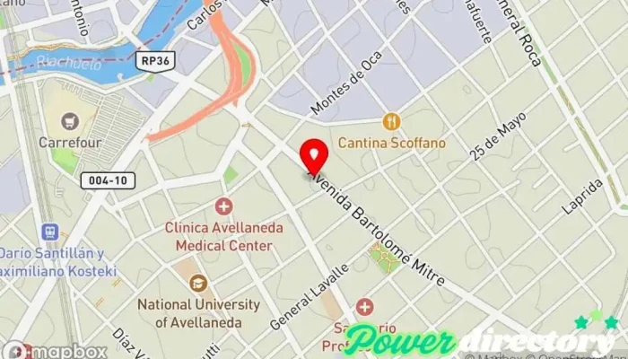 mapa de Crediexpress - Dolar Ok, Avellaneda Oficina de cambio de divisas, Agencia de préstamos en AAF