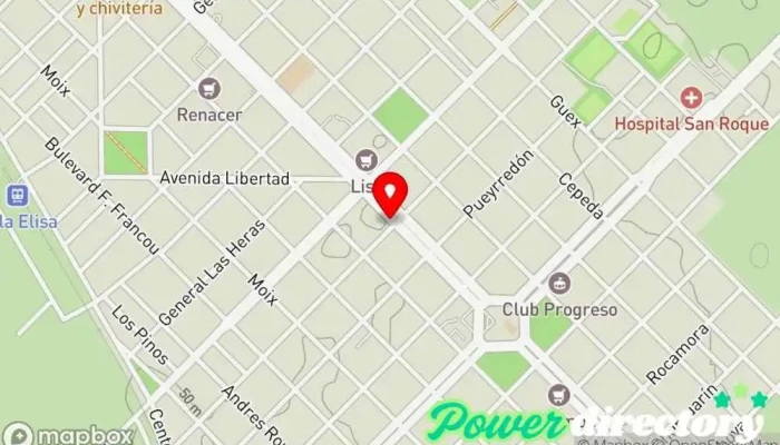 mapa de Crédito Argentino Institución financiera en Villa Elisa