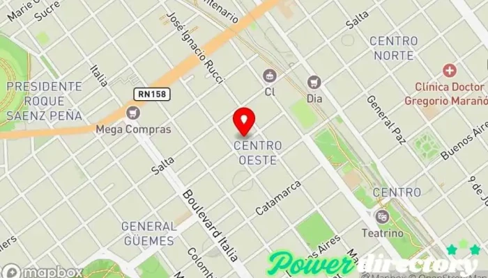 mapa de CREEN Centro de rehabilitación de enfermedades neurológicas Médico en Villa María
