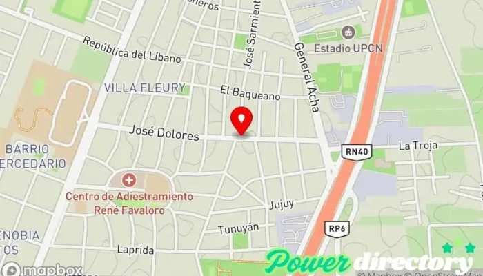 mapa de Delicias De Flor Pastelería en Rawson