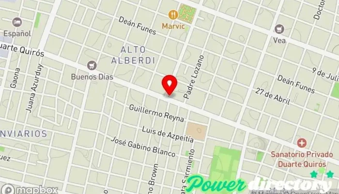 mapa de Departamento de Rehabilitacion II Osteópata en Córdoba