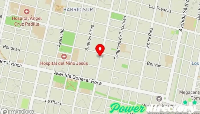mapa de DÍAZ·FERNÁNDEZ Kinesiólogo en San Miguel de Tucumán
