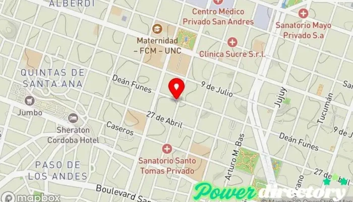 mapa de Dominguez Cesar Jose Lic Kinesiologia Fisioterapia Fisioterapeuta en Córdoba