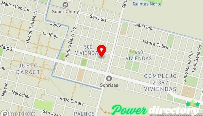 mapa de DULCE LIA V.M. Pastelería en Villa Mercedes