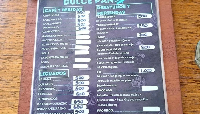Dulce Pan -  Carta - Yerba Buena