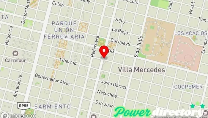 mapa de Dulce Sensacion Panadería en Villa Mercedes