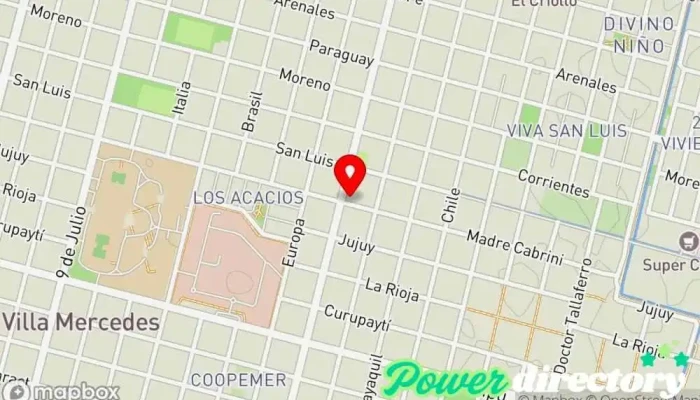 mapa de Dulce & Tentador Panadería en Villa Mercedes