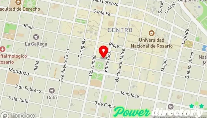 mapa de Efectivo Sí Rosario Agencia de préstamos, Consultora financiera, Institución financiera en Rosario