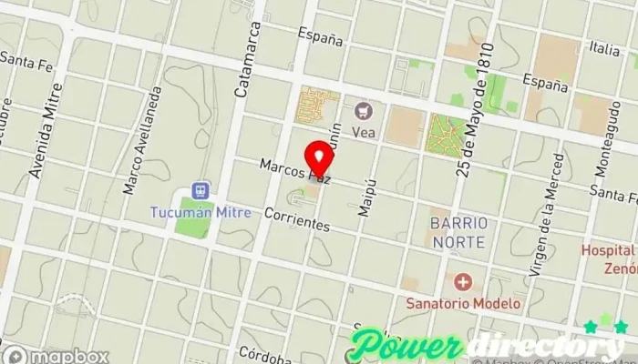mapa de El Calafate Panadería en San Miguel de Tucumán