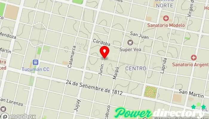 mapa de El Calafate Panadería, Cafetería en San Miguel de Tucumán