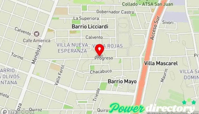 mapa de El Castillo del Pan Panadería en Villa Krause
