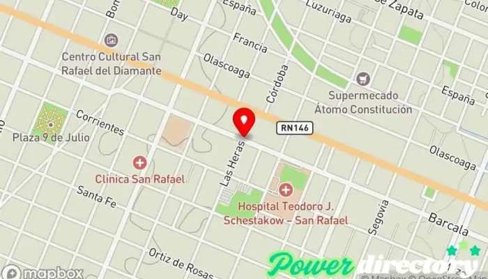 mapa de El Fortín Panadería y Café Cafetería en San Rafael